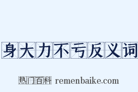 身大力不亏反义词是什么意思的图片